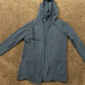Hot topic distressed cardigan